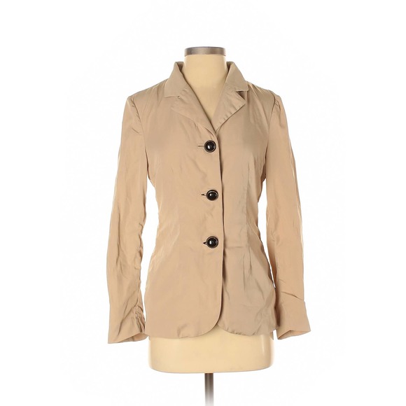EUC! MARNI Designer Classic Tan Jacket w/ Oversized Round Buttons Sz 40IT / US 4